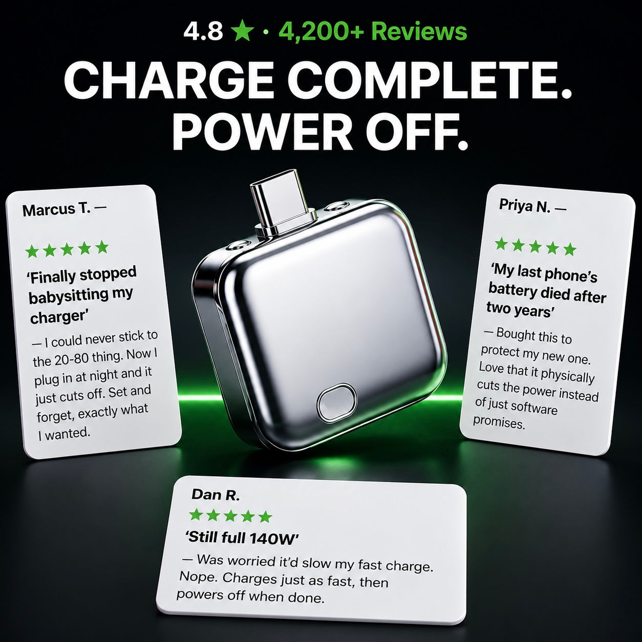 Elitebuy™ AI Auto Cut-Off Fast Charging Adapter