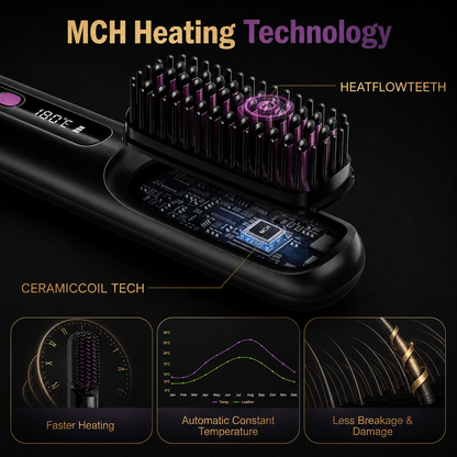 TressPro™ Cordless Hair Straightening Brush