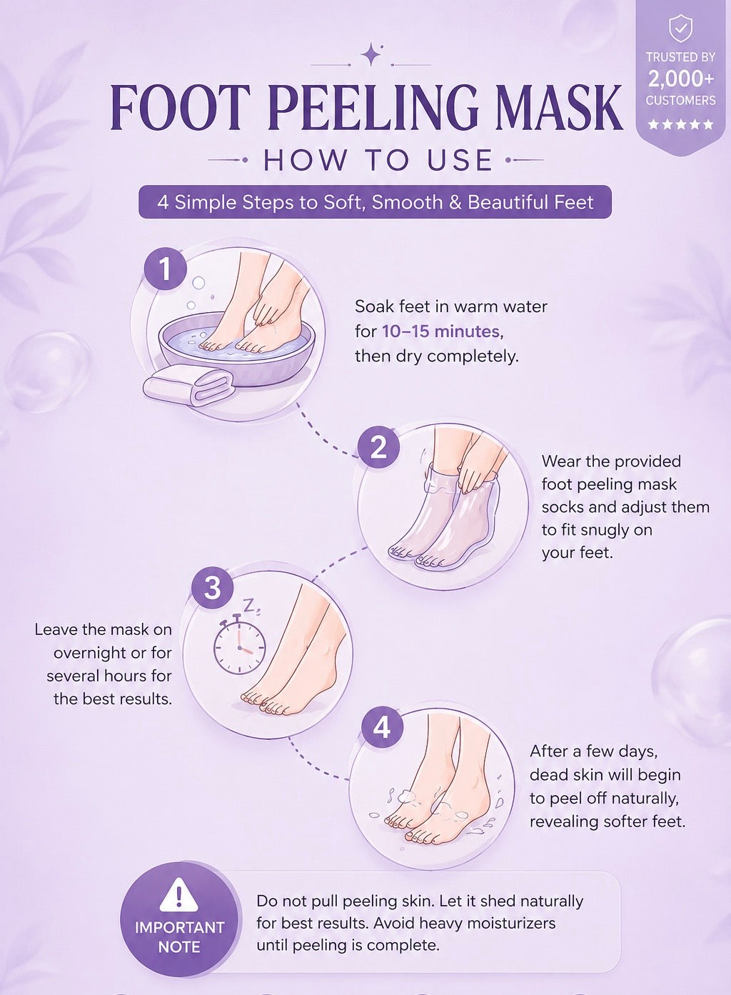 Elitebuy™ Natural Lavender Foot Peeling Mask