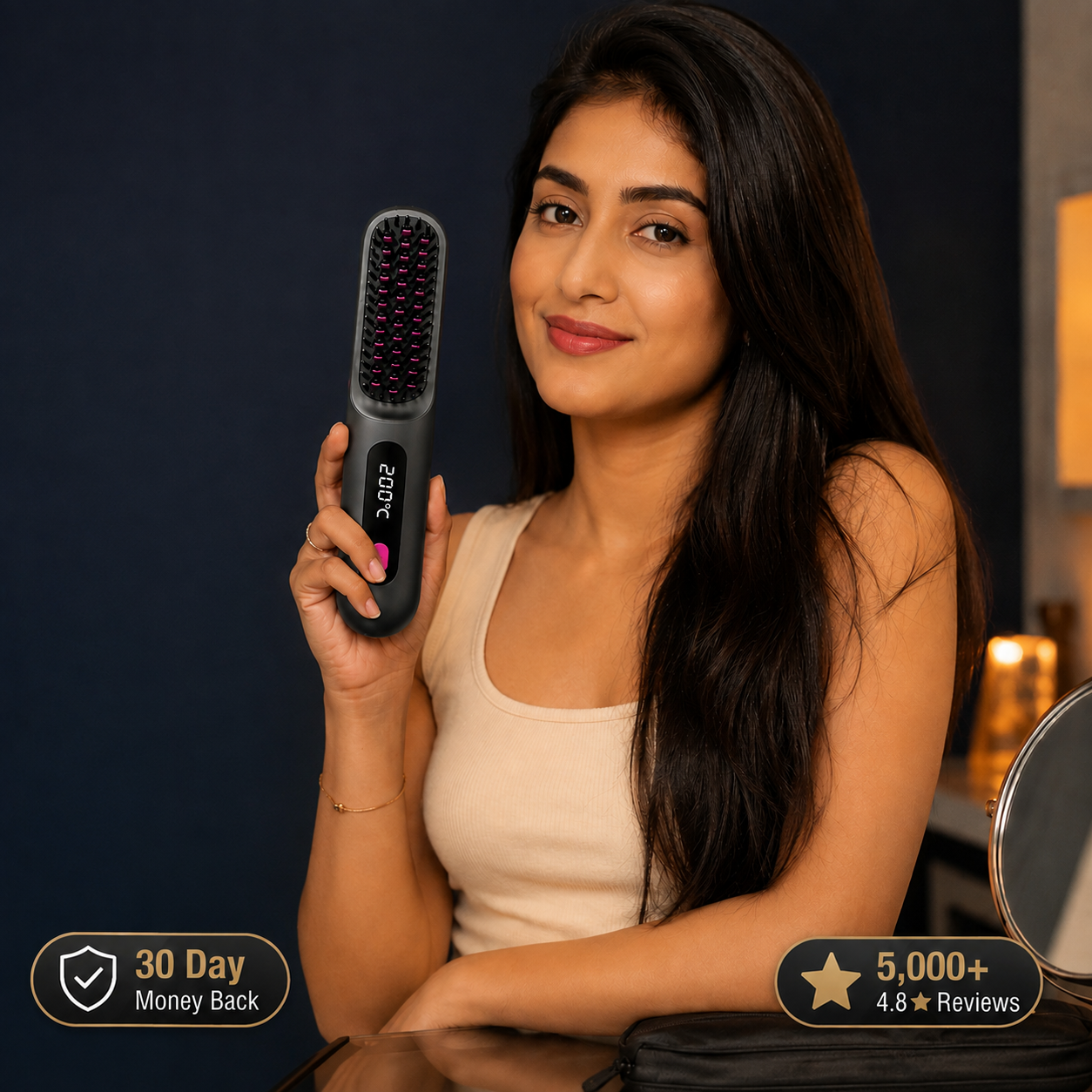 TressPro™ Cordless Hair Straightening Brush