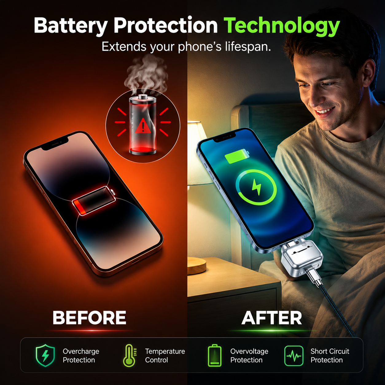 Elitebuy™ AI Auto Cut-Off Fast Charging Adapter