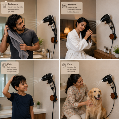 HandsFree™ 360 Degree Hair Dryer Holder