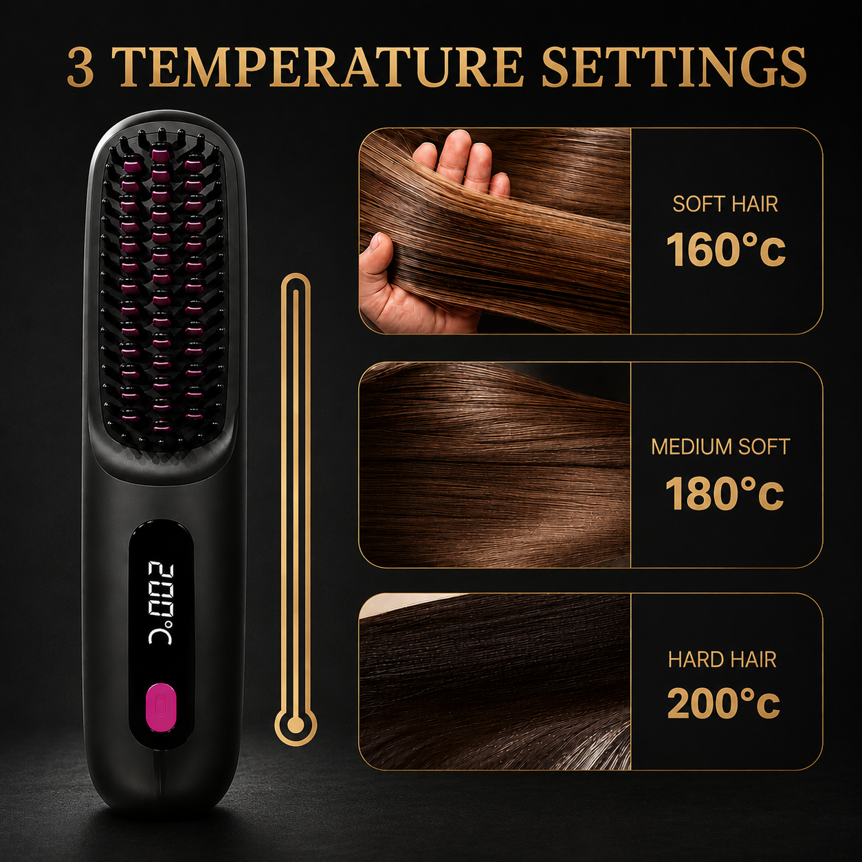 TressPro™ Cordless Hair Straightening Brush