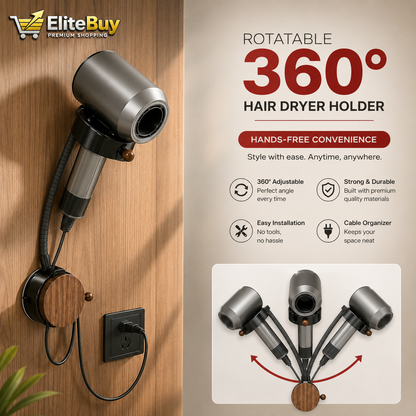 HandsFree™ 360 Degree Hair Dryer Holder